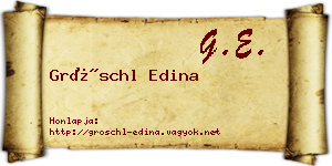 Gröschl Edina névjegykártya